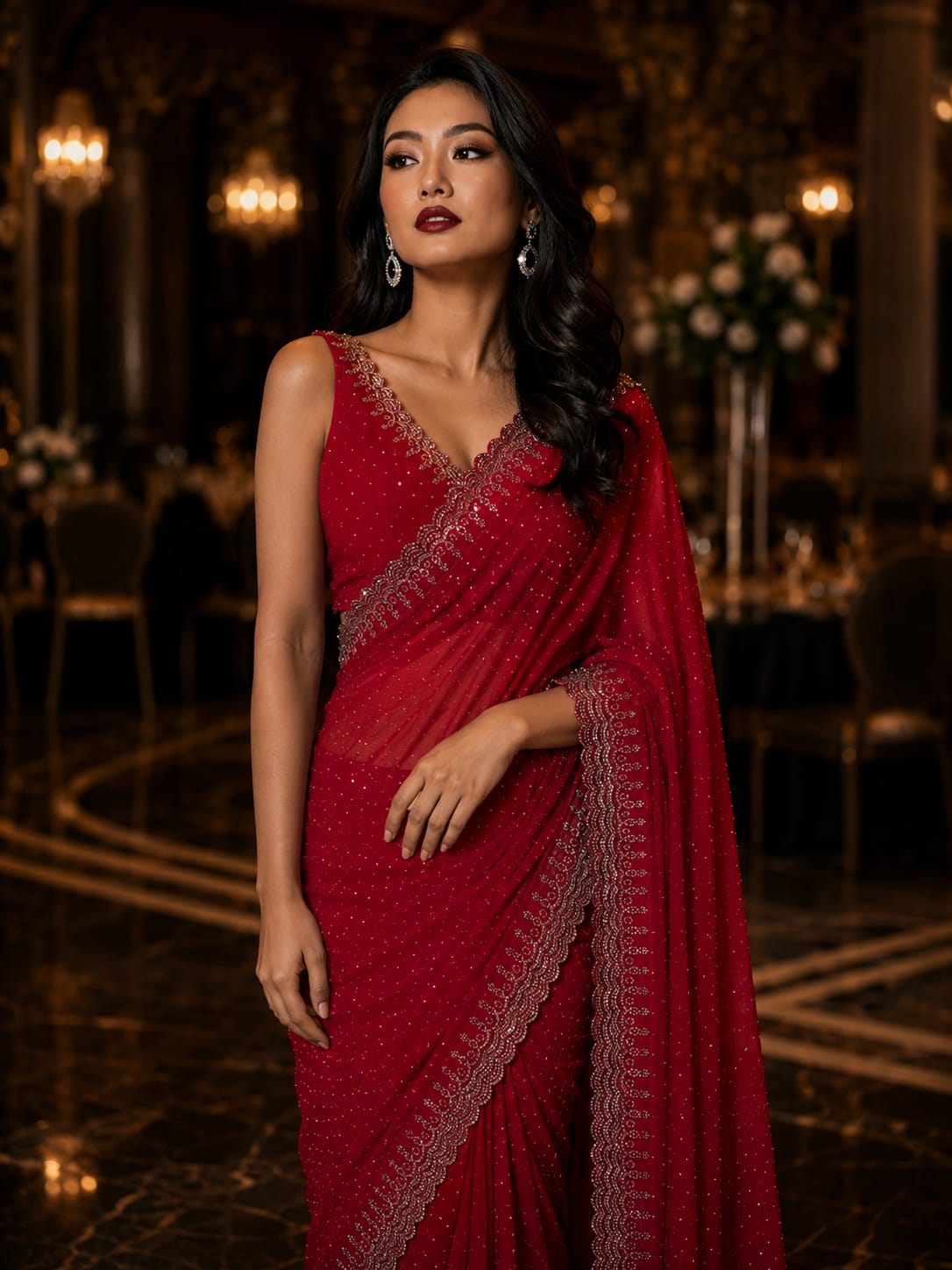 Embroidery Work Sarees