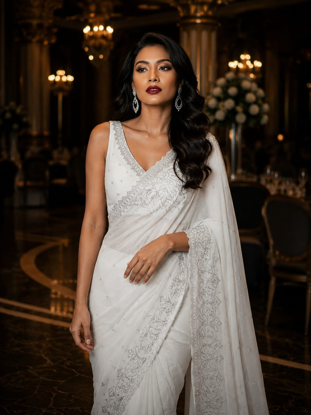 Embroidery Work Sarees