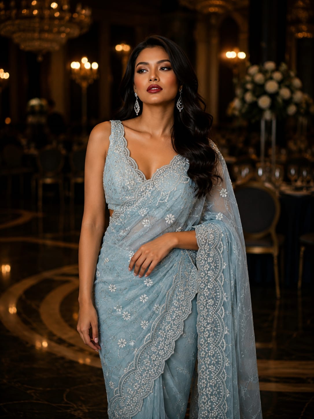 Embroidery Work Sarees