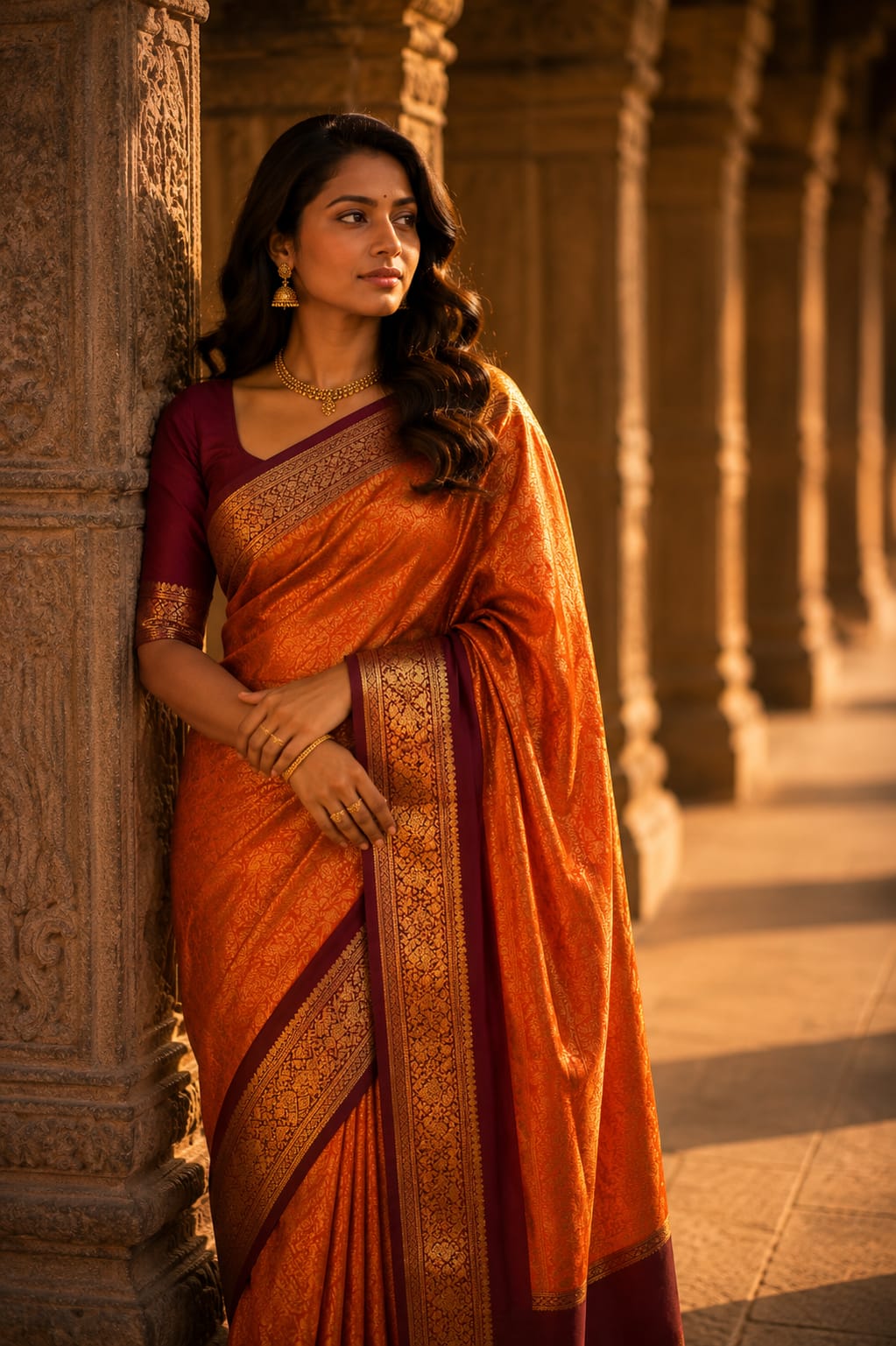 Semi Mysore Silk Saree.