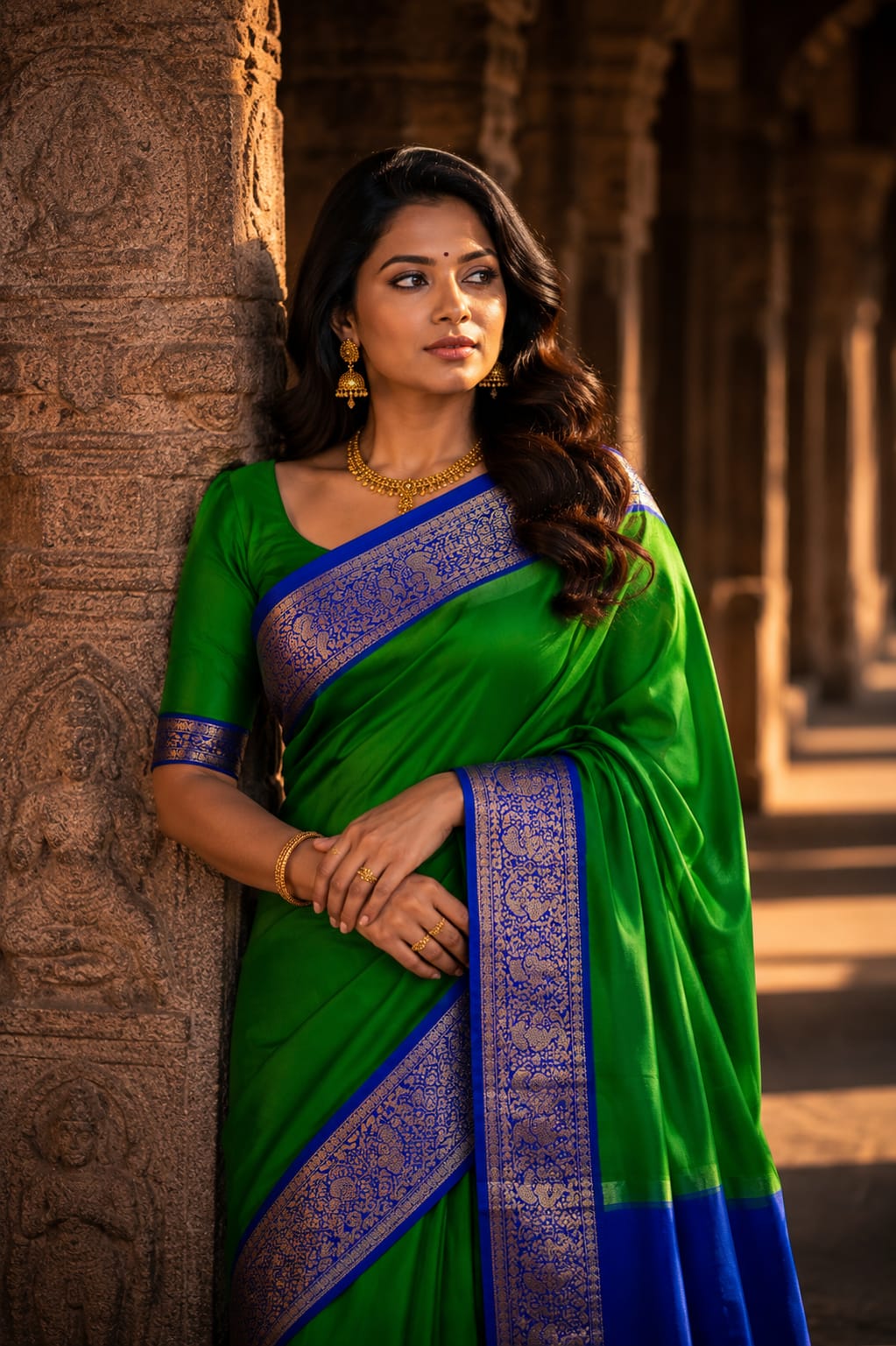 Semi Mysore Silk Saree.