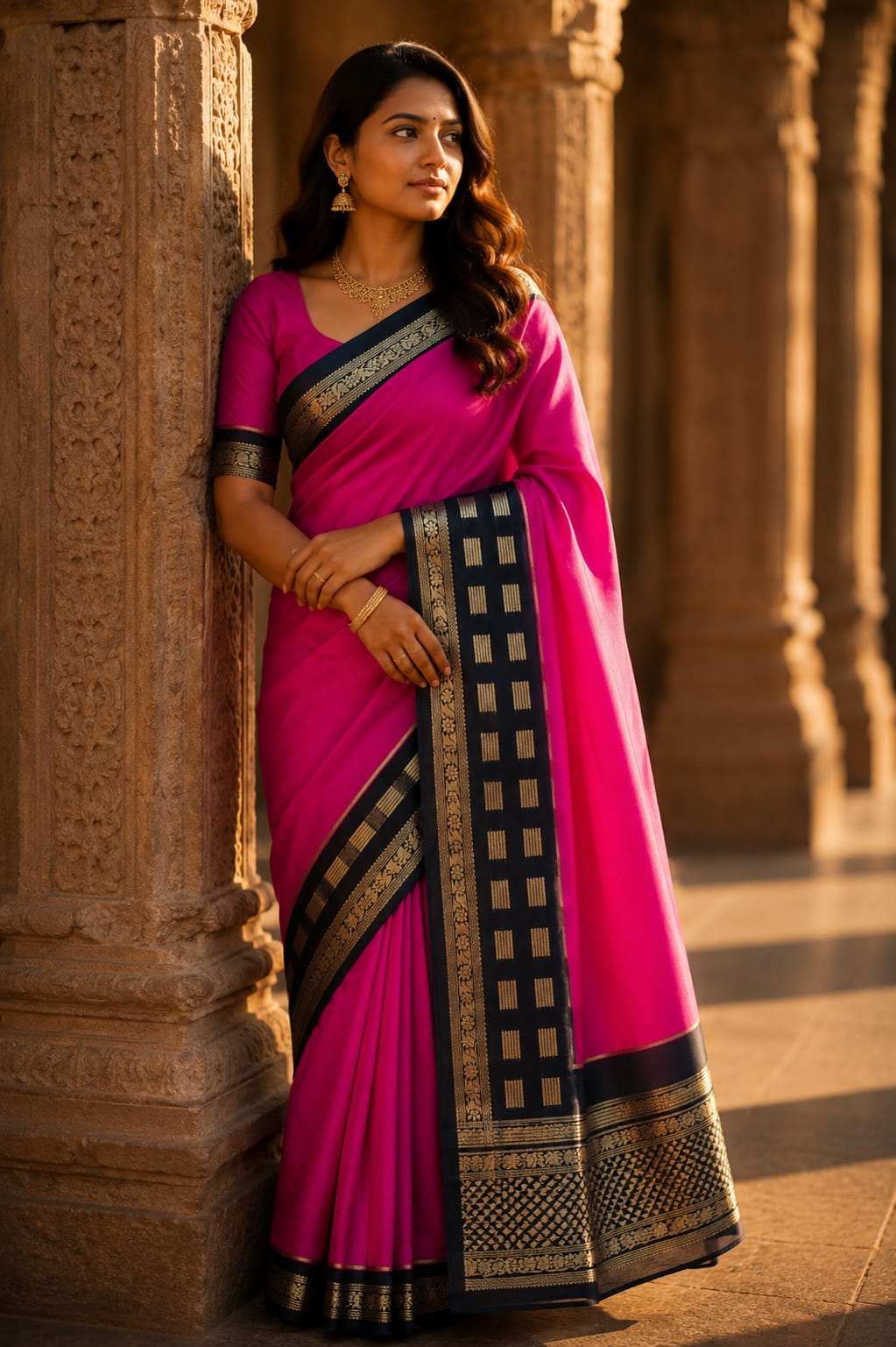 Semi Mysore Silk Saree.