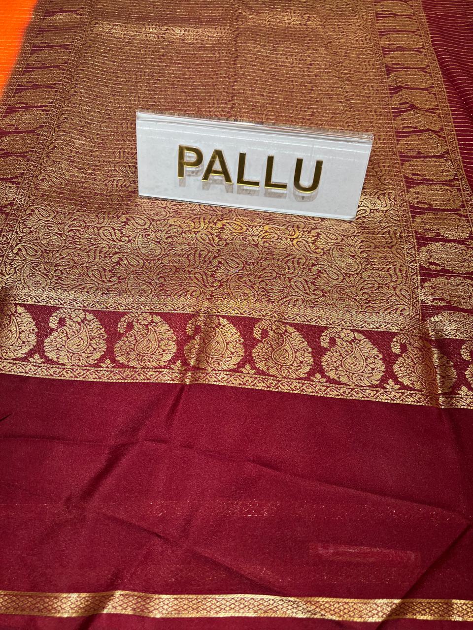 Semi Mysore Silk Saree.