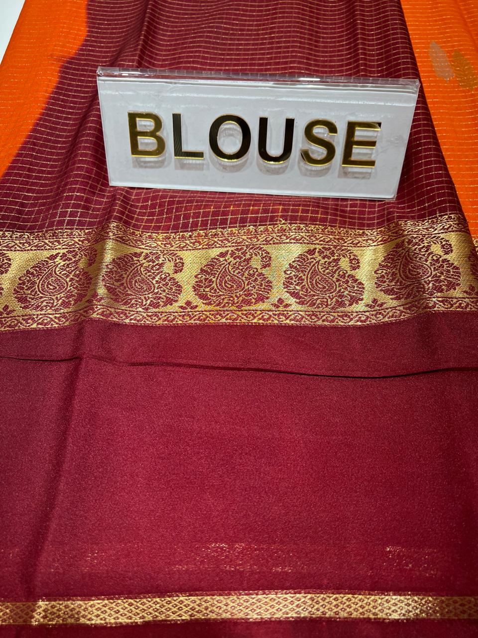 Semi Mysore Silk Saree.