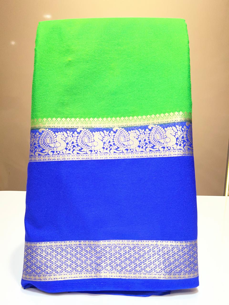 Semi Mysore Silk Saree.
