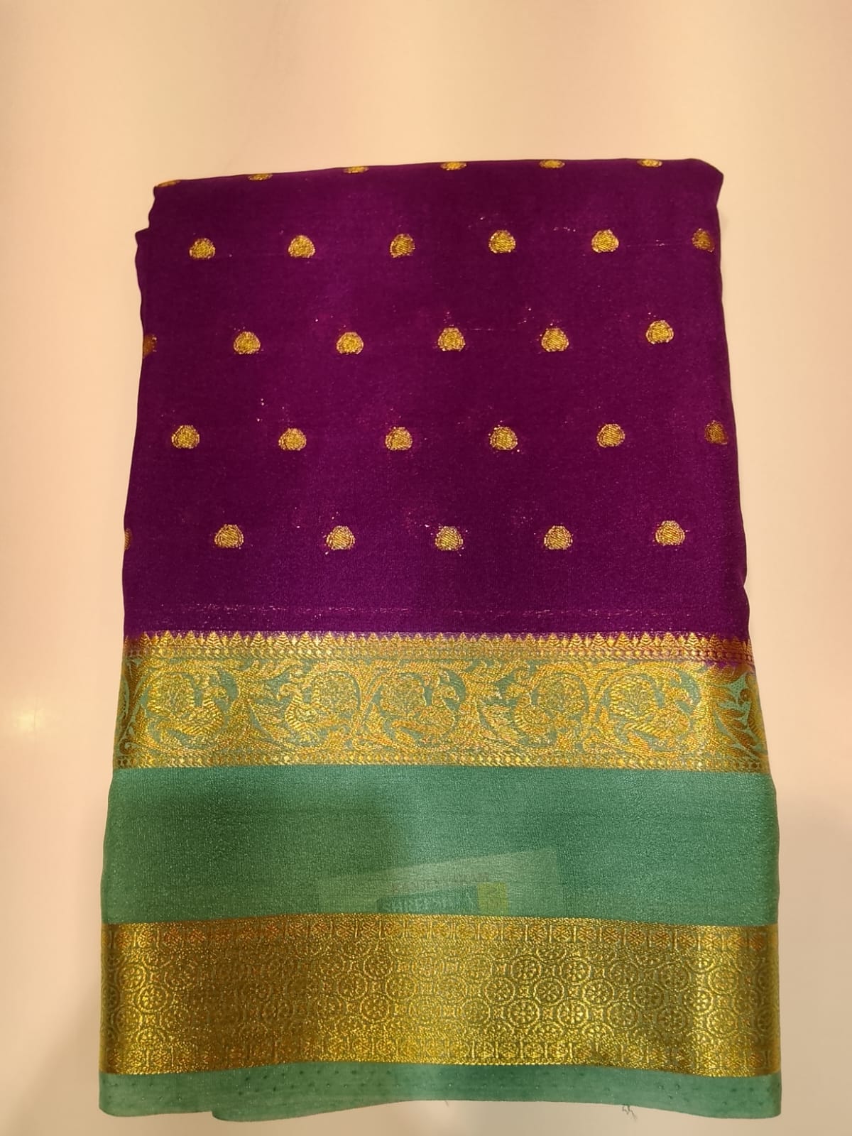 Semi Mysore Silk Saree.