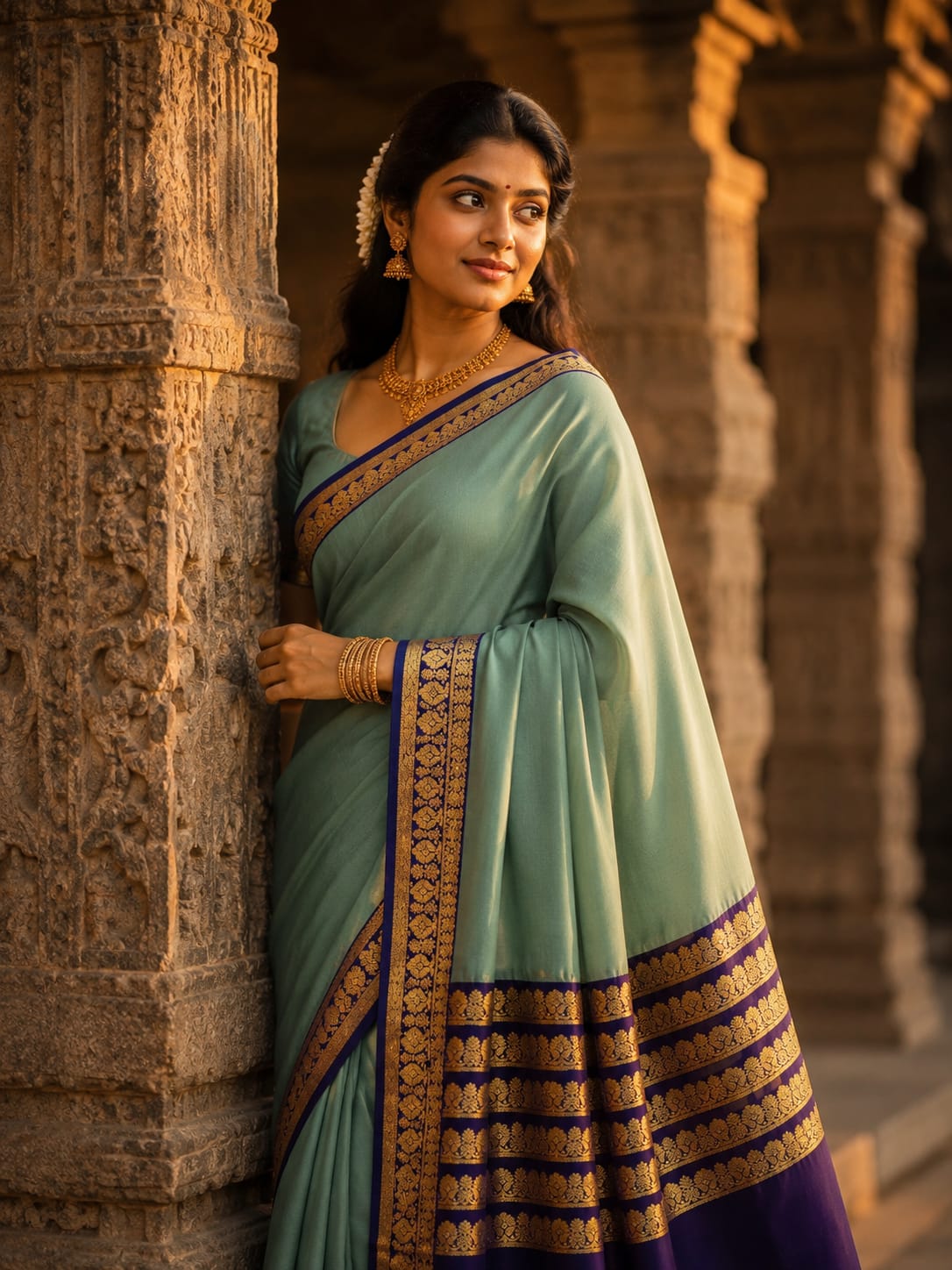 Pure Mysore Silk Saree.