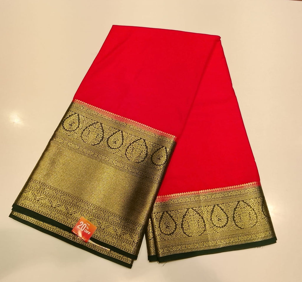 Semi Mysore Silk Saree.