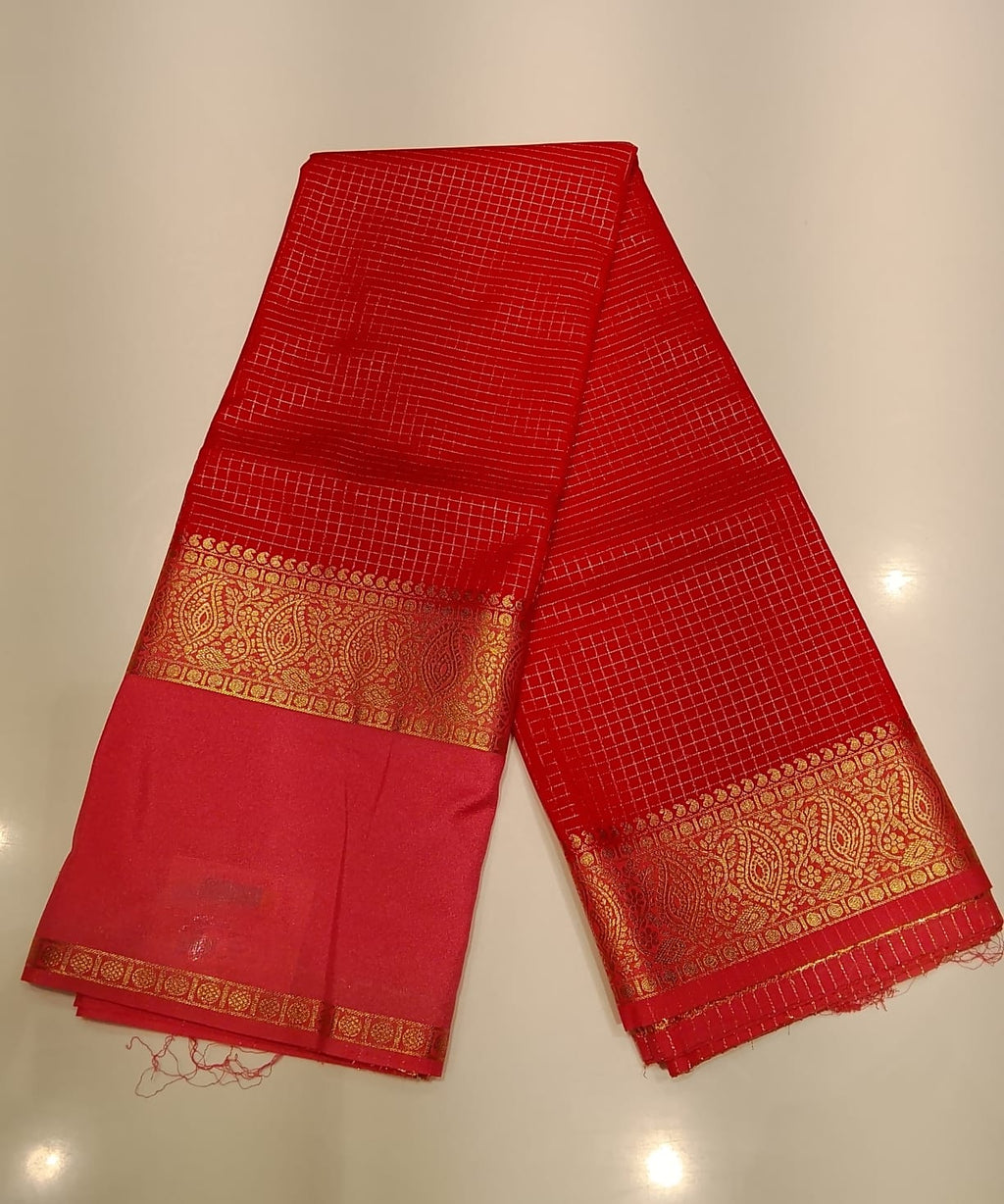 Semi Mysore Silk Saree.