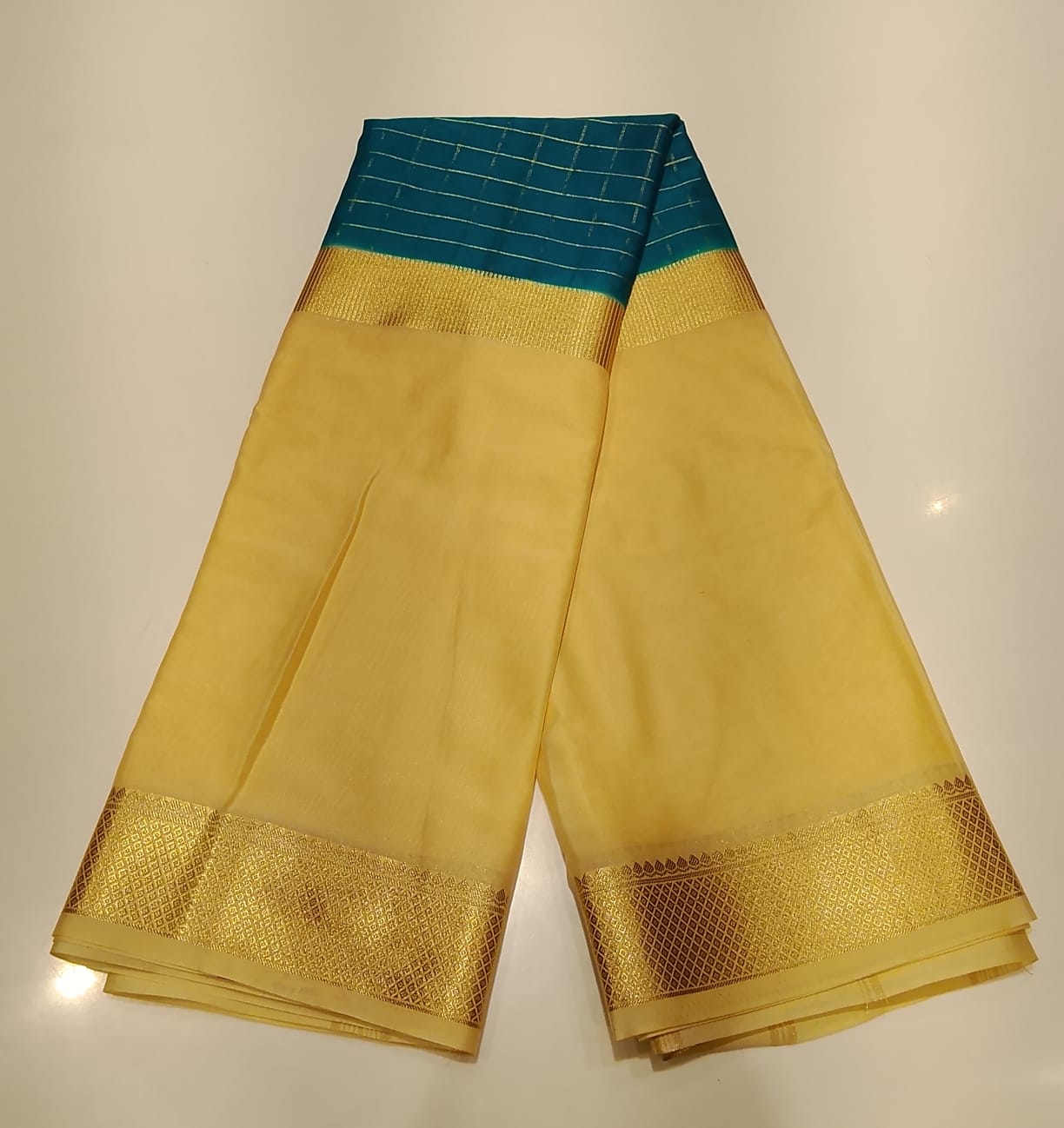 Semi Mysore Silk Saree.