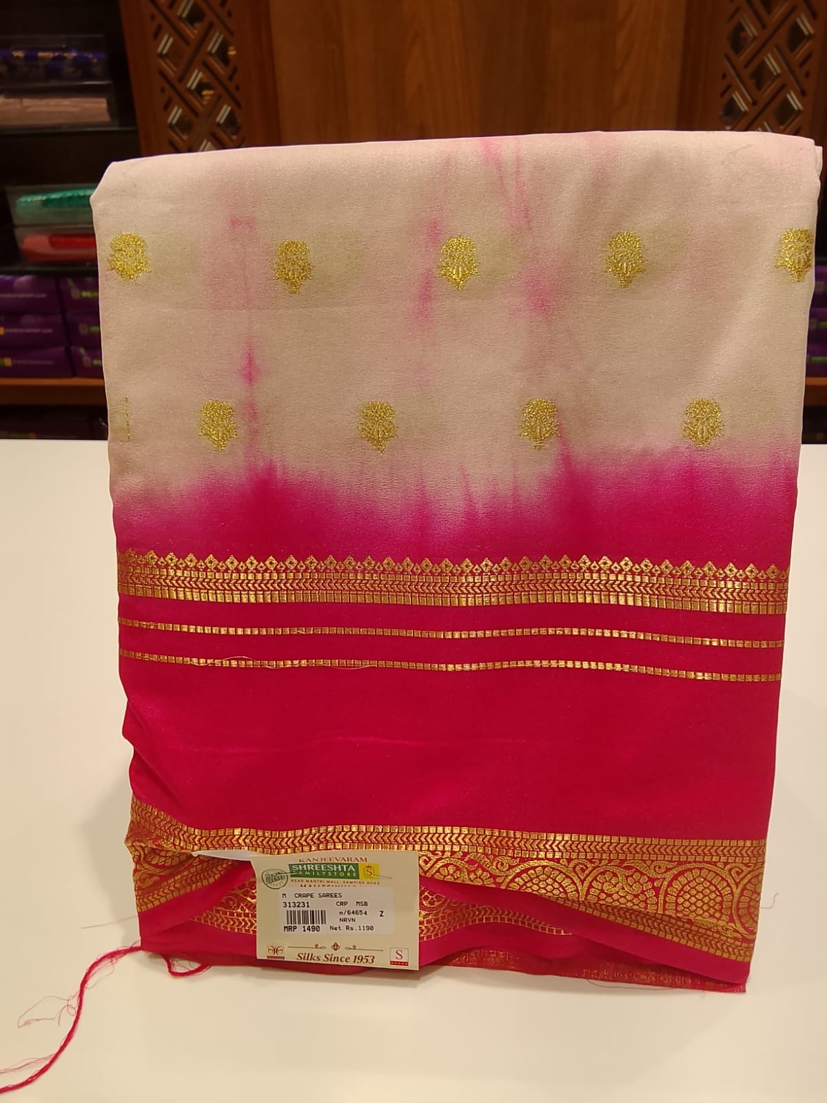 Semi Mysore Silk Saree.