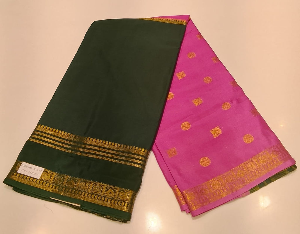 Semi Mysore Silk Saree.