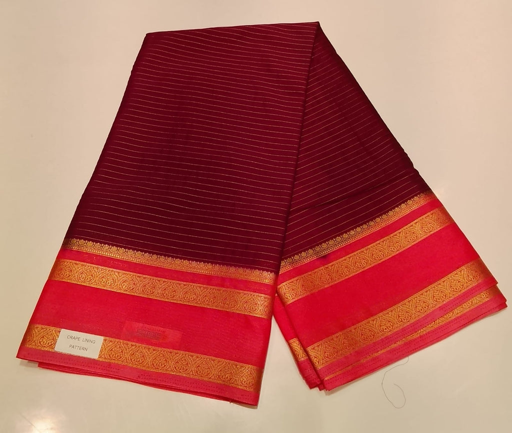 Semi Mysore Silk Saree.