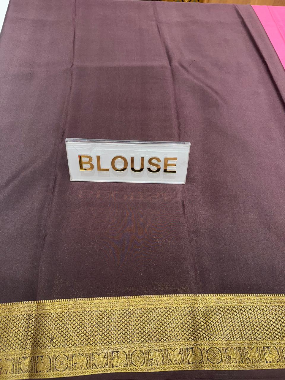 Pure Mysore Silk Saree.