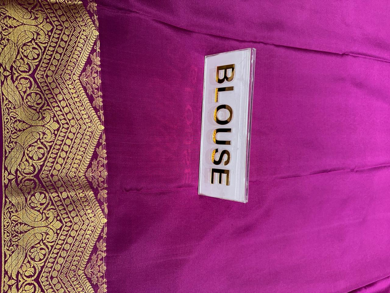 Pure Mysore Silk Saree.
