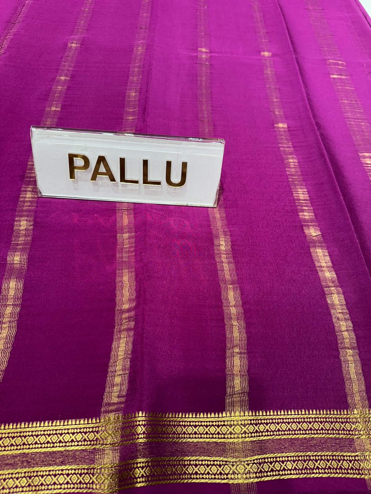 Pure Mysore Silk Saree.