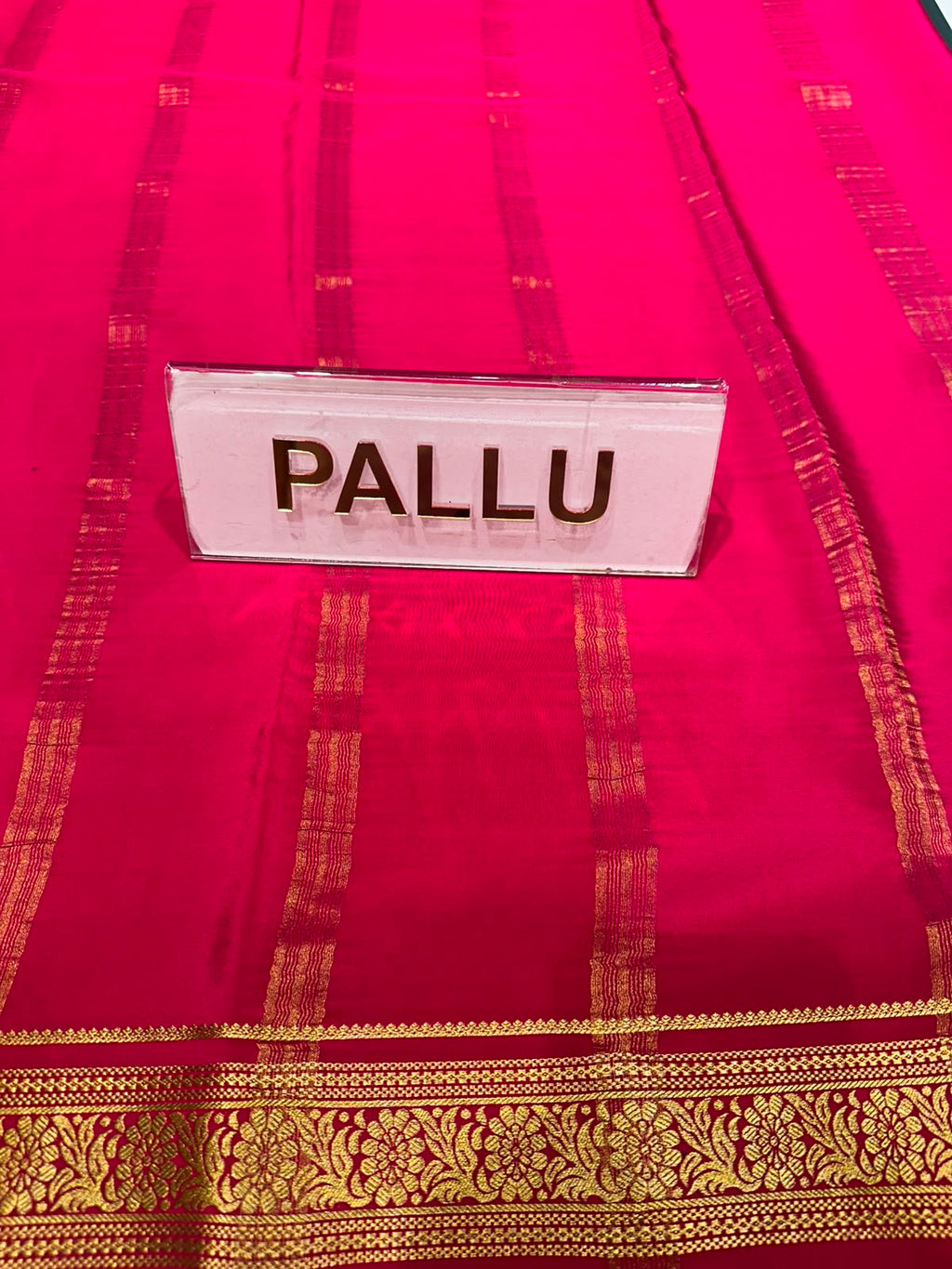 Pure Mysore Silk Saree.