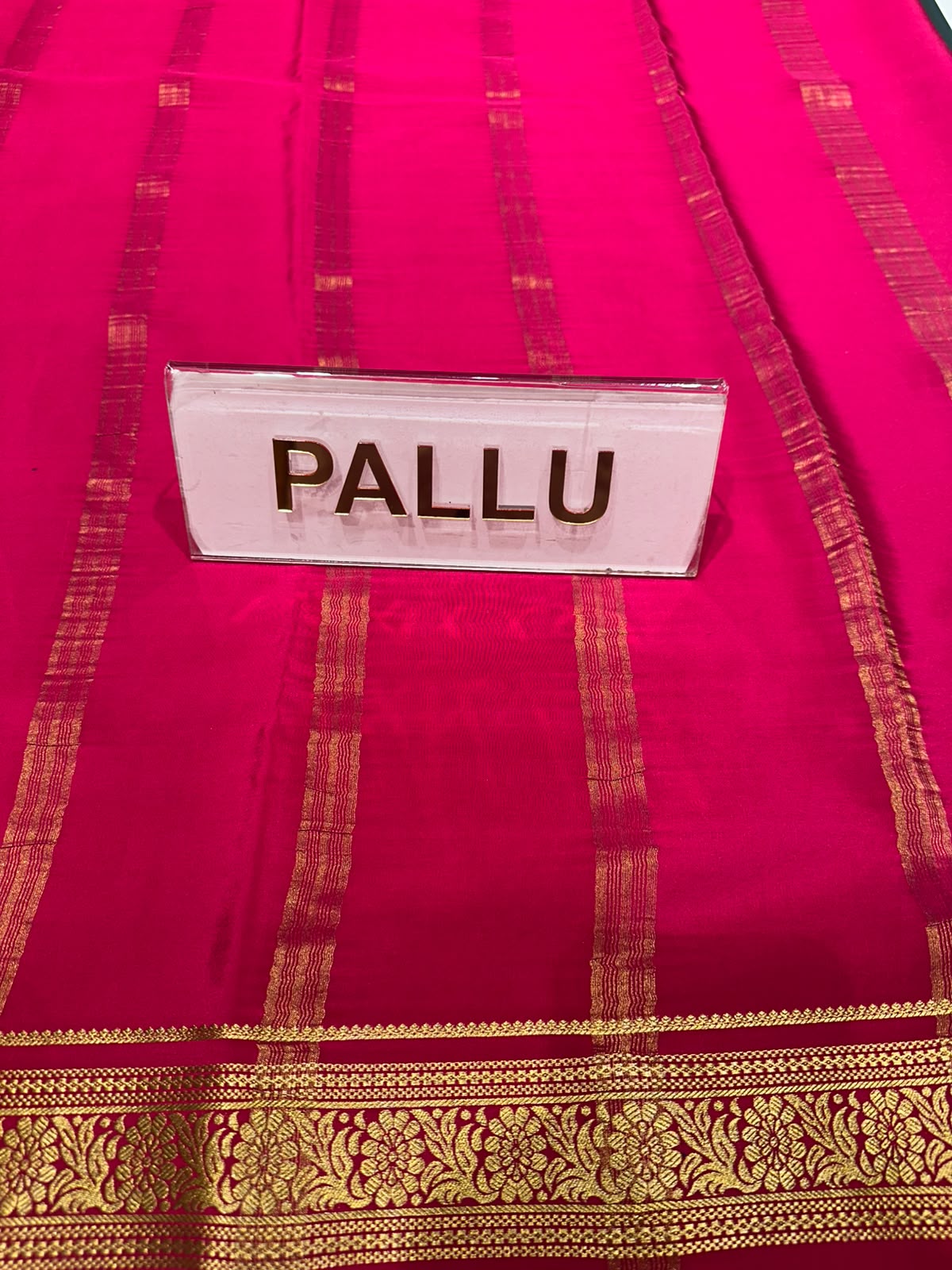 Pure Mysore Silk Saree.