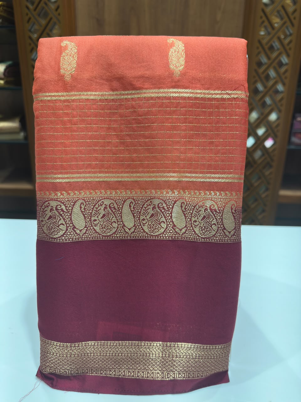 Semi Mysore Silk Saree.