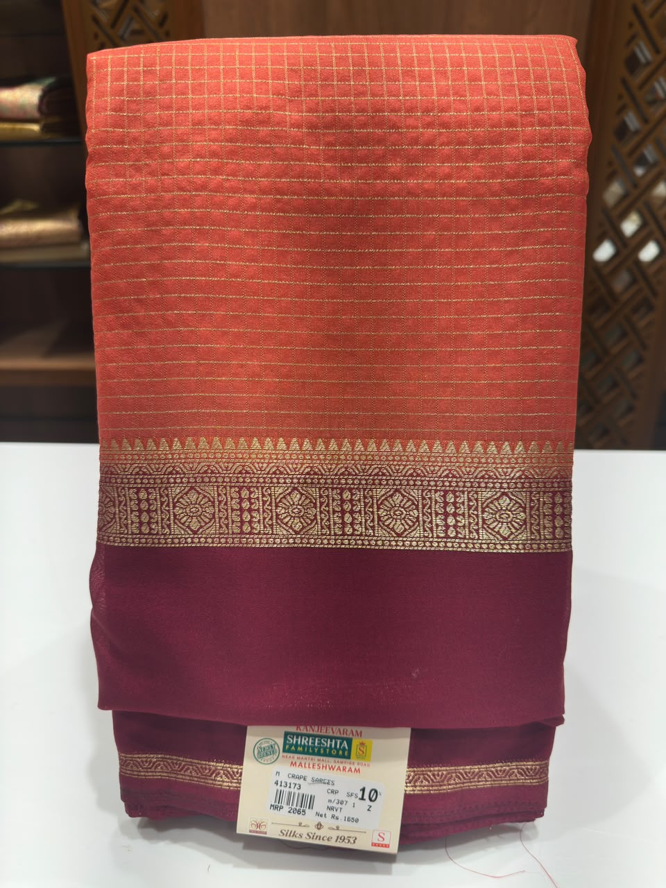 Semi Mysore Silk Saree.