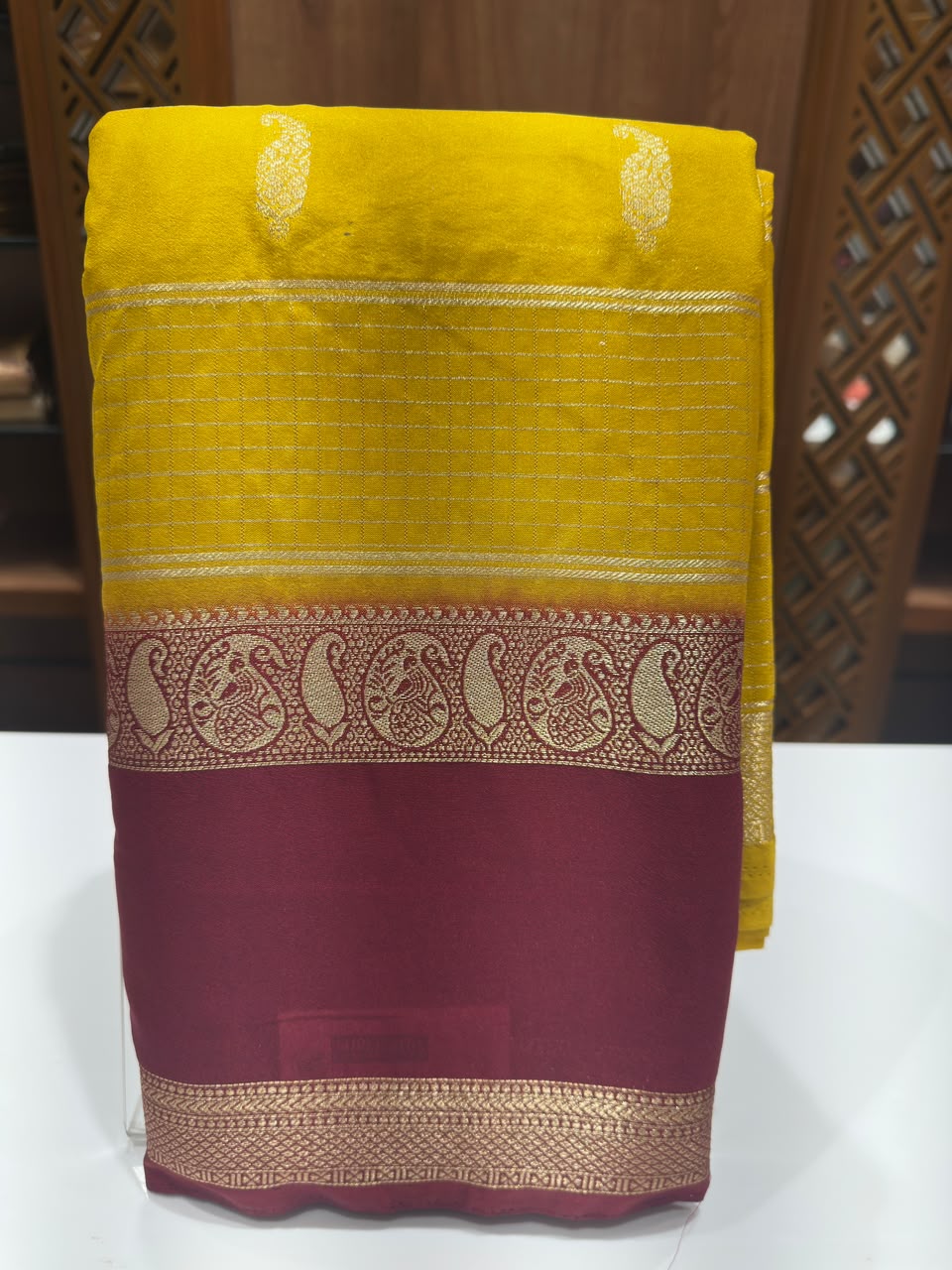 Semi Mysore Silk Saree.