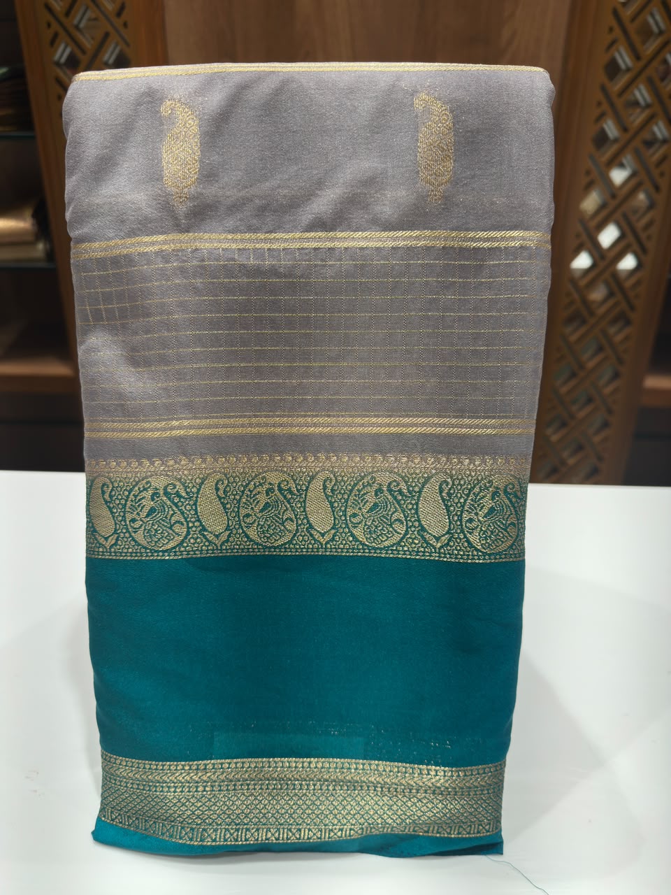 Semi Mysore Silk Saree.