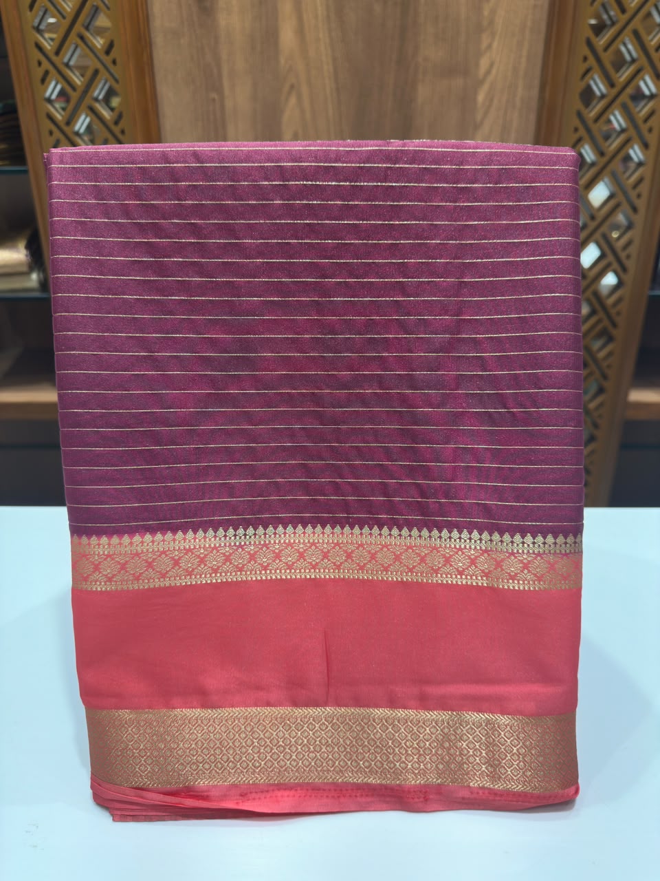Semi Mysore Silk Saree.