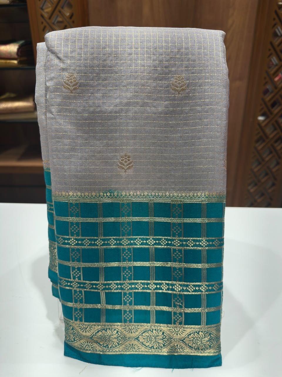 Semi Mysore Silk Saree.