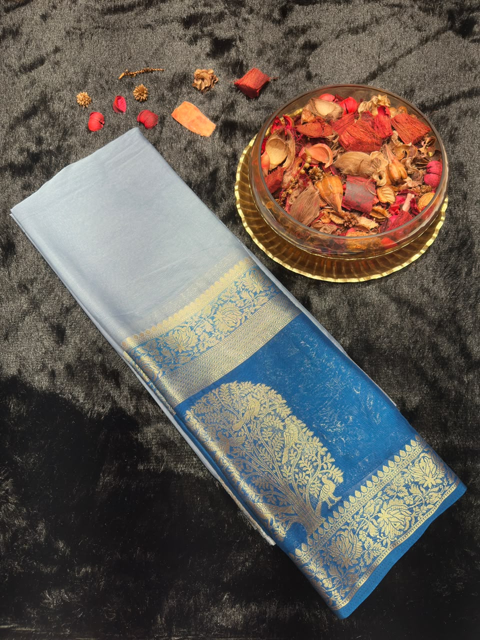 Semi Mysore Silk Saree.