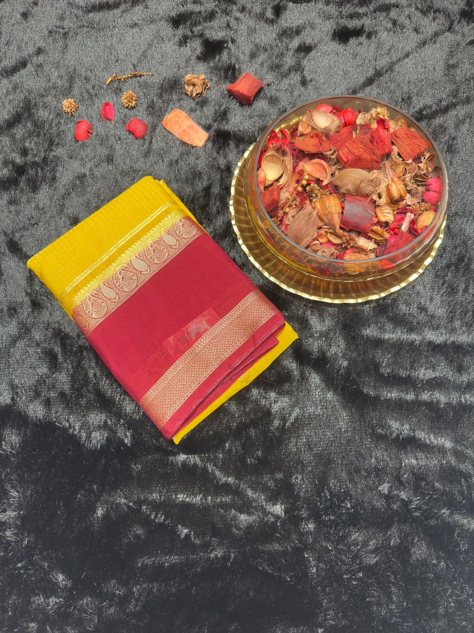 Semi Mysore Silk Saree.