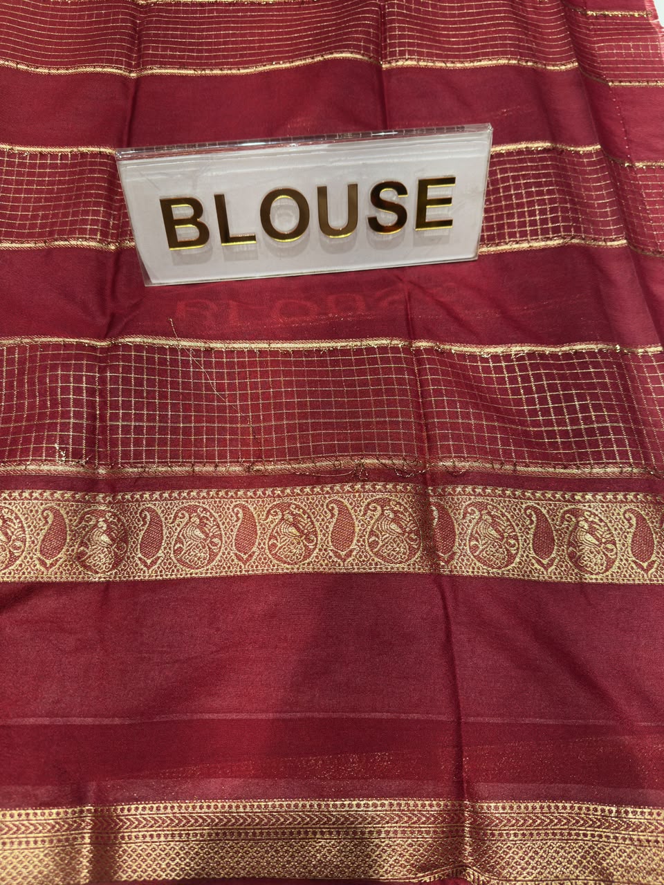 Semi Mysore Silk Saree.
