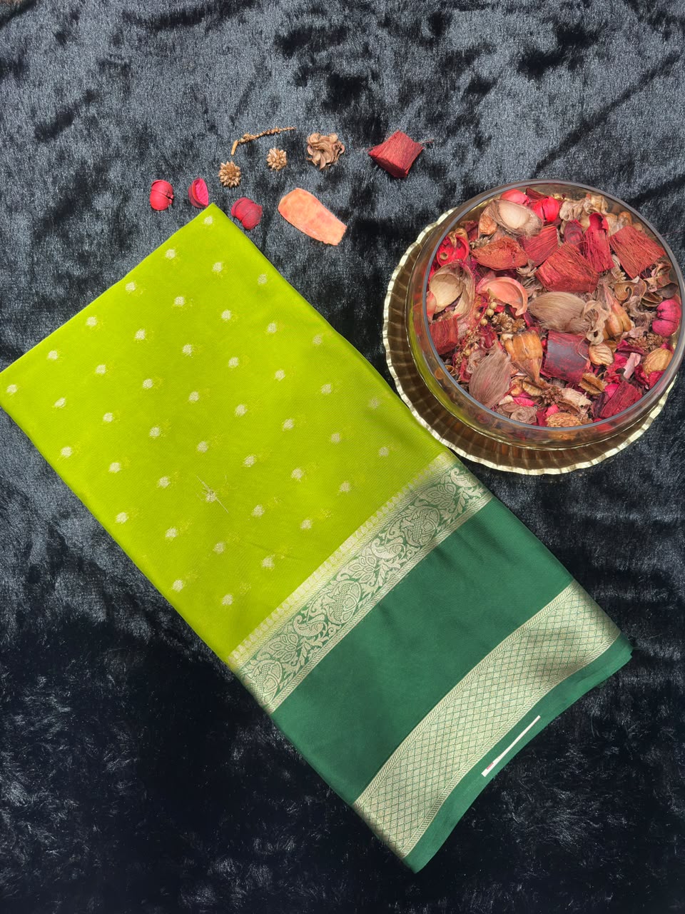 Semi Mysore Silk Saree.
