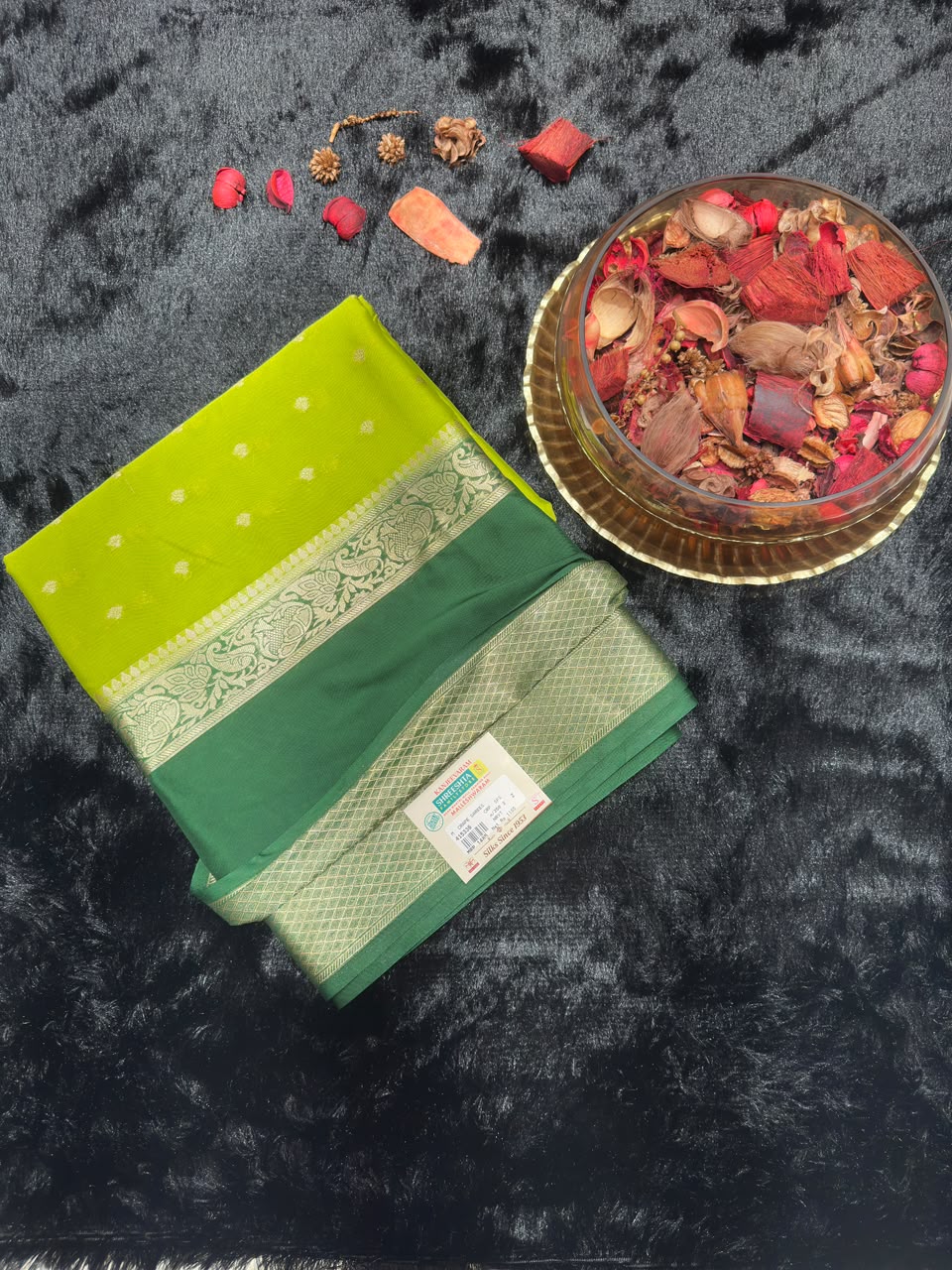 Semi Mysore Silk Saree.