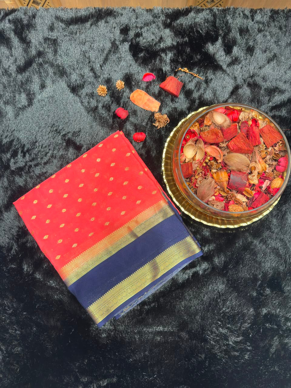 Semi Mysore Silk Saree.