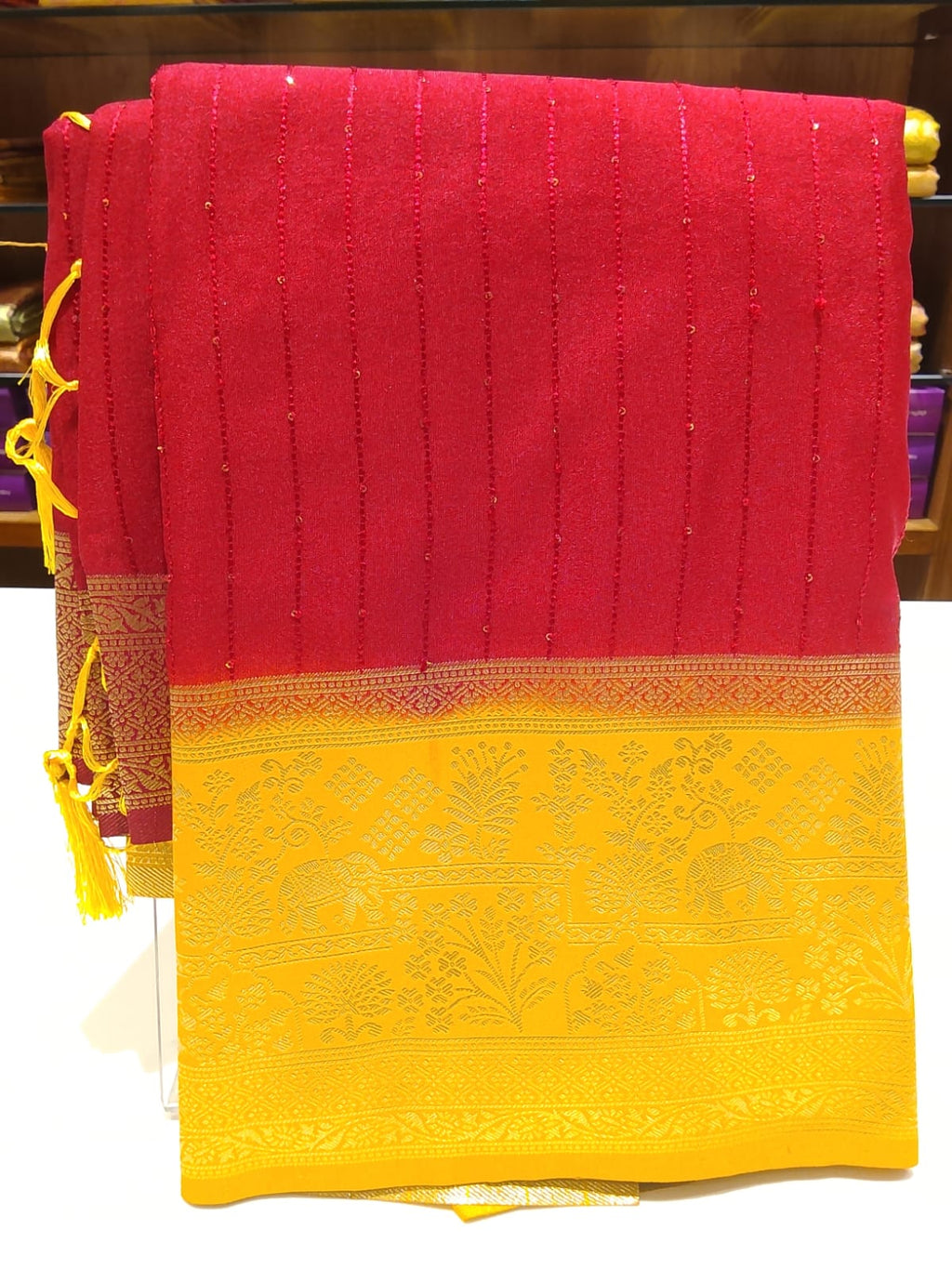 Semi Mysore Silk Saree.