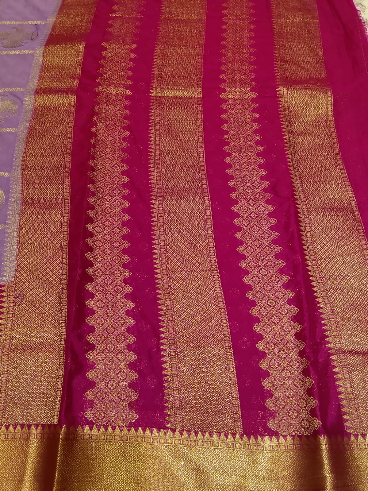 Semi Mysore Silk Saree.