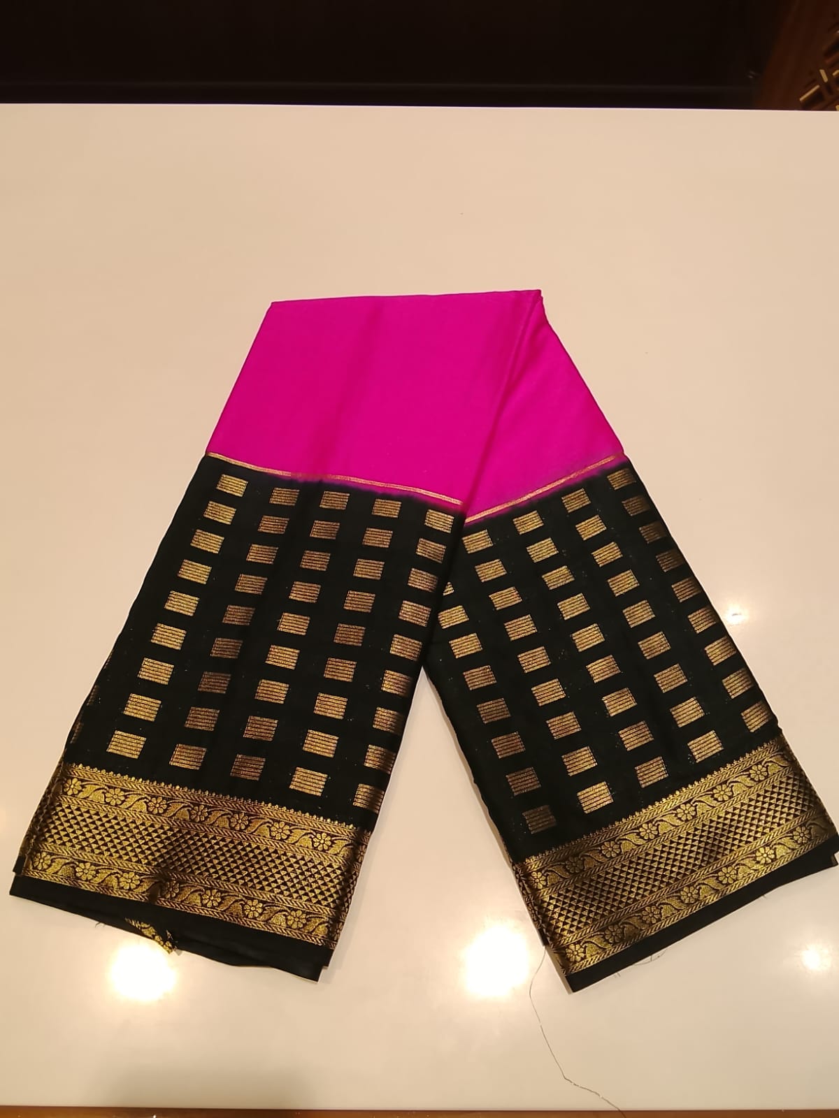 Semi Mysore Silk Saree.