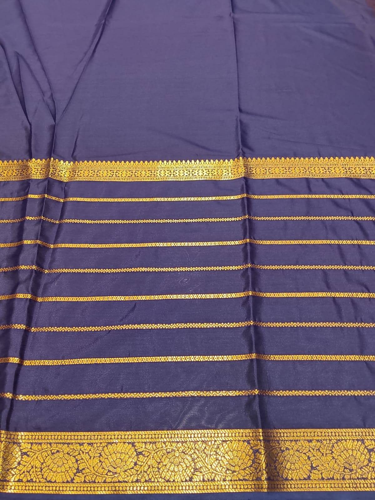 Semi Mysore Silk Saree.