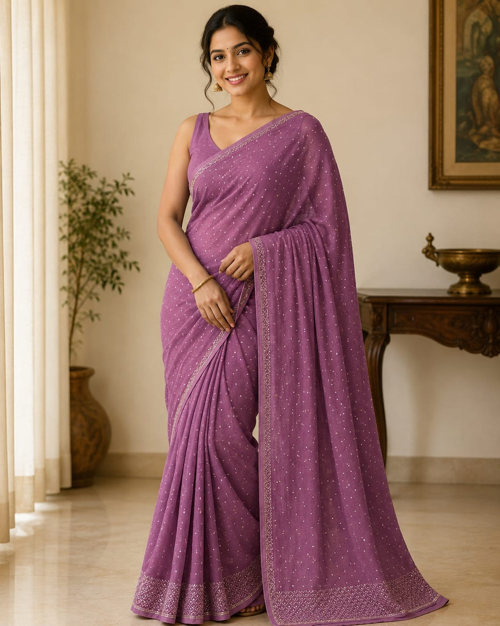 Embroidery Work Sarees
