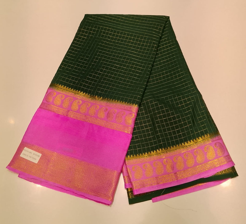 Semi Mysore Silk Saree.