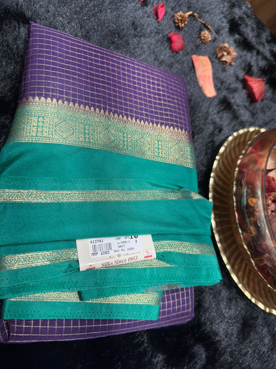 Semi Mysore Silk Saree.