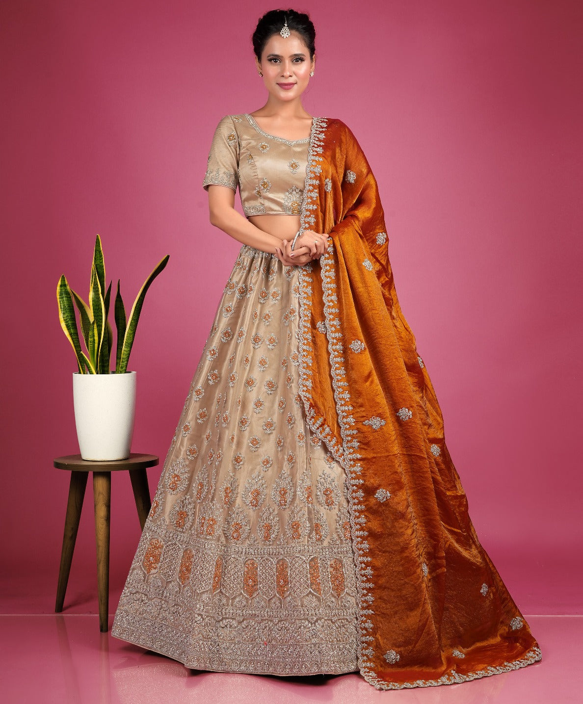 Latest Semi Stitched Lehenga Choli With Dupatta.