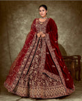 Latest Semi Stitched Velvet Lehenga Choli With Dupatta.