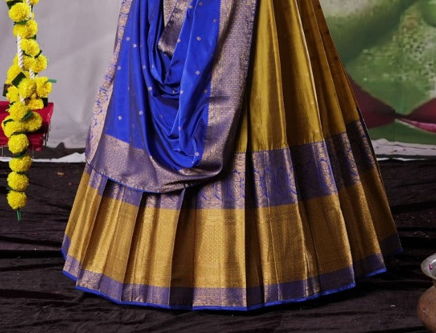 New Semi Stitiched Banarasi Lehenga Choli