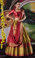 New Semi Stitiched Banarasi Lehenga Choli