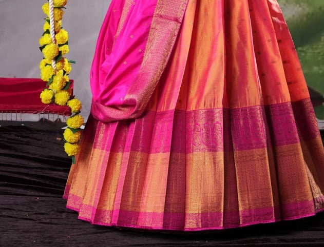 New Semi Stitiched Banarasi Lehenga Choli
