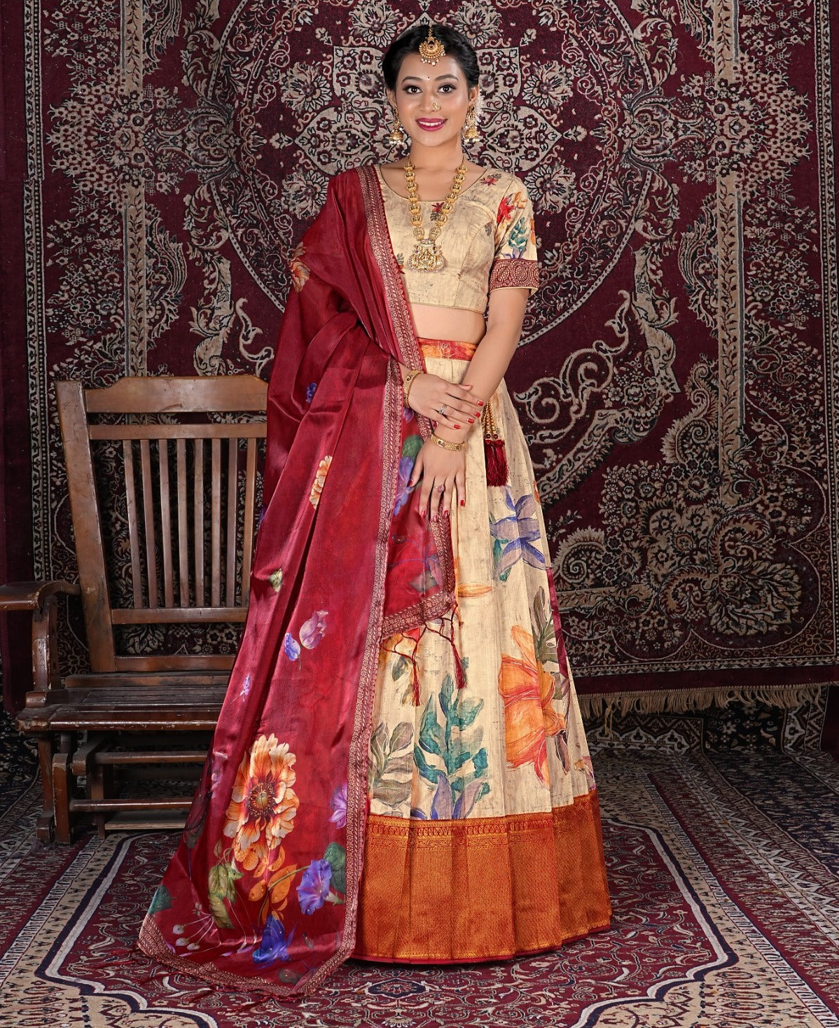 Latest Semi Stitched Lehenga Choli With Dupatta.