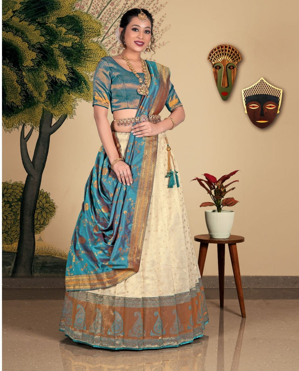 Latest Semi Stitched Lehenga Choli With Dupatta.