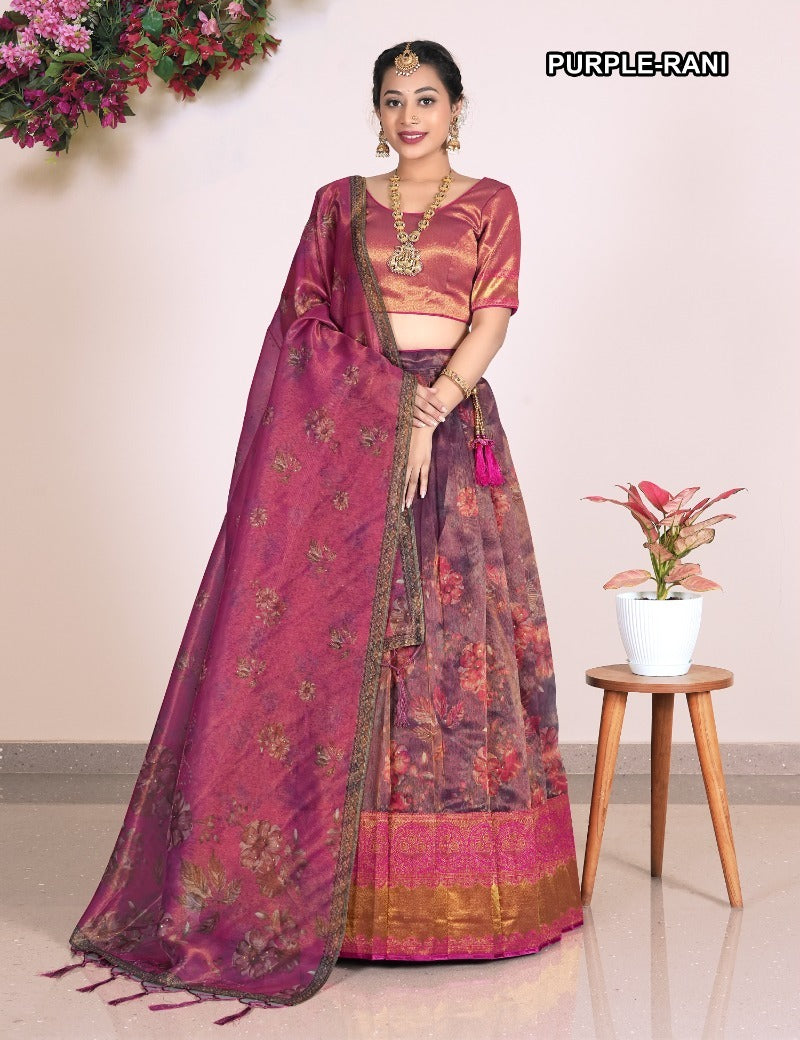 Latest Semi Stitched Lehenga Choli With Dupatta.