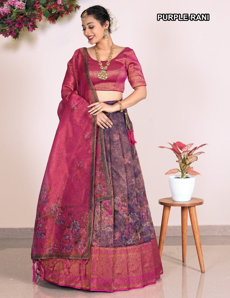 Latest Semi Stitched Lehenga Choli With Dupatta.
